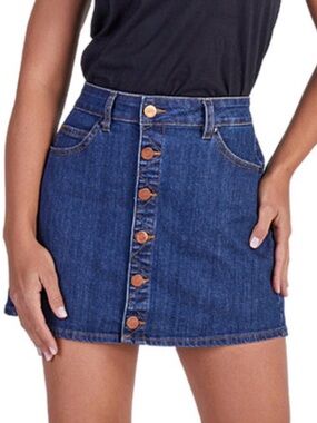Madewell Button Front denim skirt sz 31